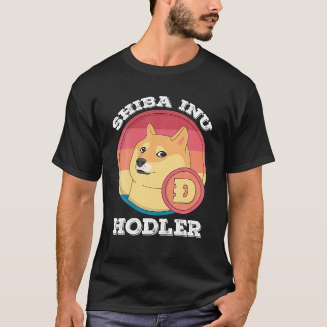 T-shirt Shiba Inu Hodler Crypto Token Coin Cryptomonnaie (Devant)