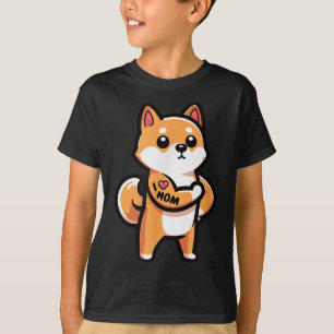 T-shirt Shiba Inu J'aime Maman Tatouage de chien drôle
