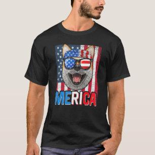 T-shirt Shiba Inu Merica 4 juillet Chien American Chiot Pa