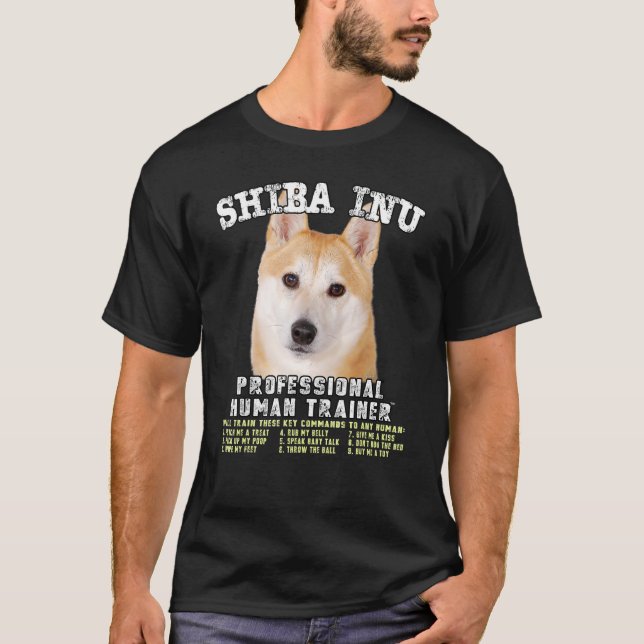 T-shirt Shiba Inu Professionnel Enseignant Humain (Devant)