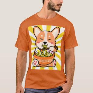 T-shirt Shiba Inu Ramen Anime Kawaii Cute Ado cadeau