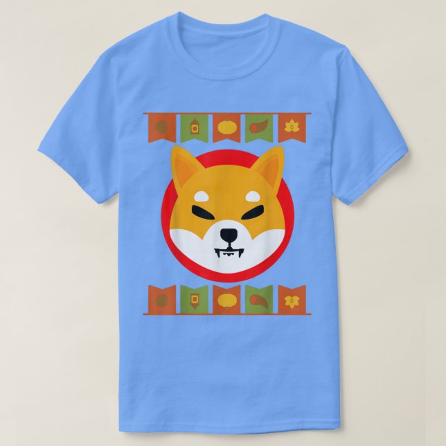 T-shirt Shiba Inu Thanksgiving, Shib Token Crypto Hodl  (Design devant)