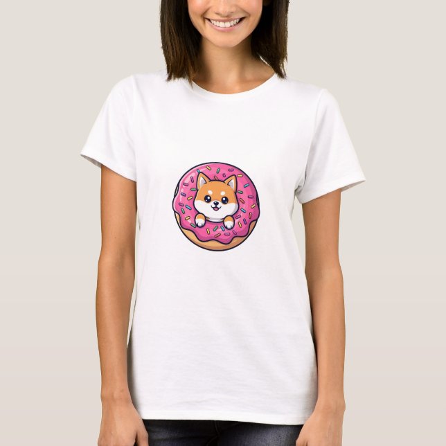 T-shirt Shiba Regard Donut (Devant)