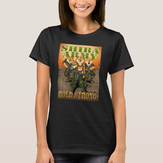 T-shirt Shibarmy Shiba Inu Crypto Token Hodl Protec fort (Devant)