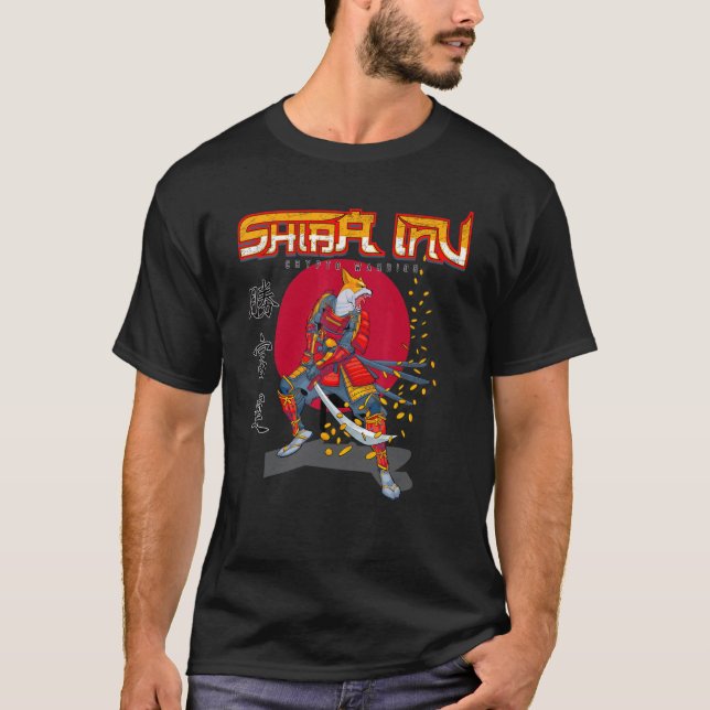T-shirt Shibarmy Shiba Inu Crypto Warrior Samurai Et Japa (Devant)
