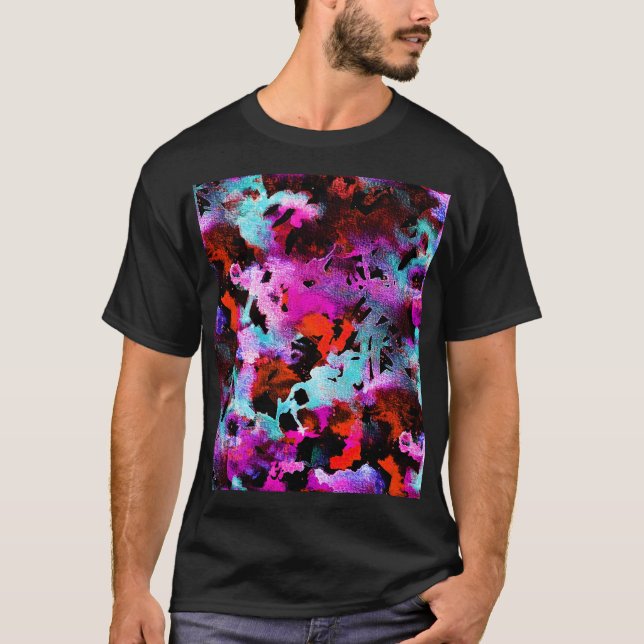 T-shirt Shibori Batik : Aquarelle Gradient Tie Dye (Devant)