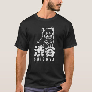 T-shirt Shibuya Tokyo Japon Hachiko Akita Inu Japonais Kan