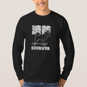 T-shirt Shibuya Tokyo Japon Hachiko Akita Inu Japonais Kan
