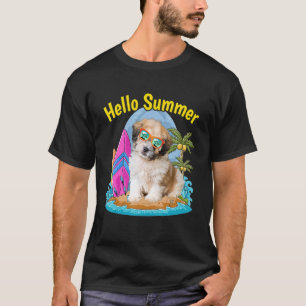 T-shirt Shichon Hello Summer Chien vacances 2022