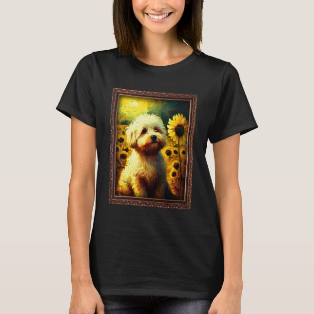 T-shirt Shichon Peinture Fleur de tournesol Maman Femmes F (Devant)