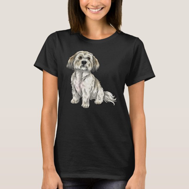 T-shirt Shichon Zuchon Bichon Frise Shih Tzu Cross (Devant)