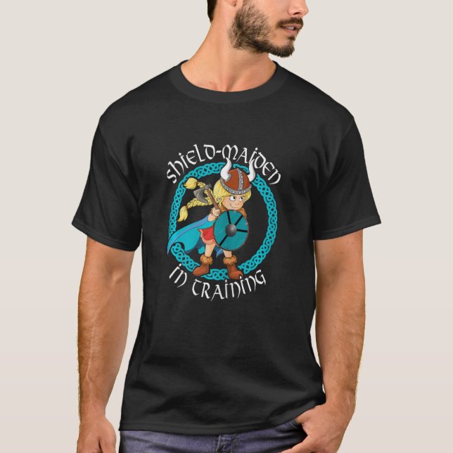 T-shirt Shield-Maiden Dans La Formation Des Vikings De Lag (Devant)