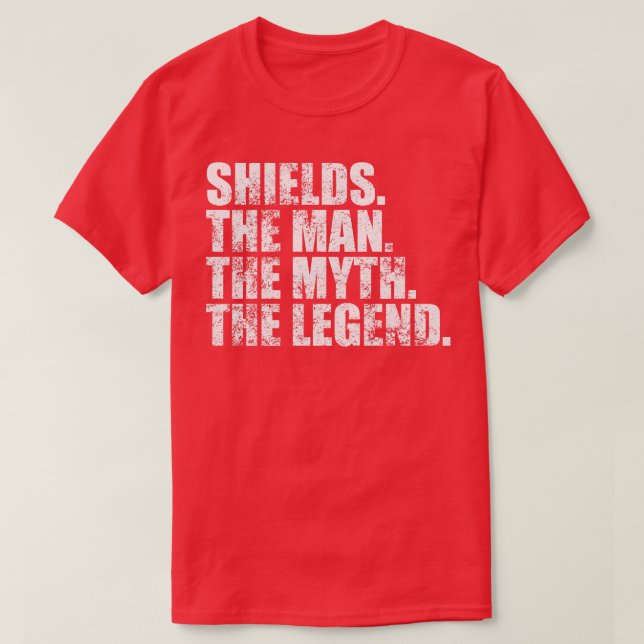 T-shirt ShieldsShields Nom de famille Shields Nom de famil (Design devant)