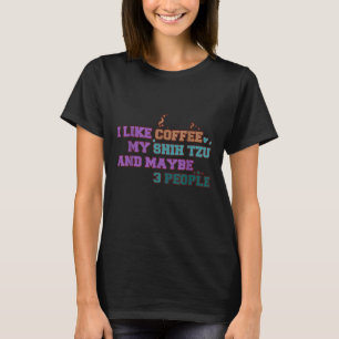 T-shirt Shih Tzu Animal Pour Le Café Shih Tzu Fans