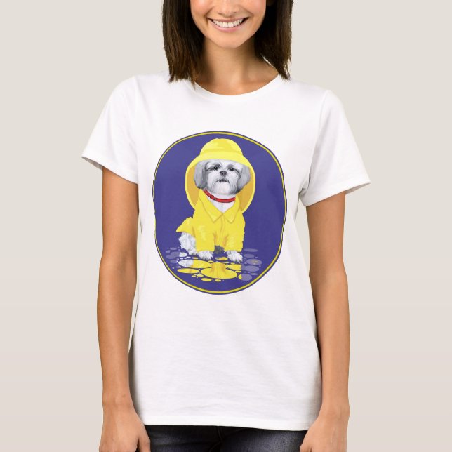 T-shirt Shih Tzu Avril Pluies (Devant)