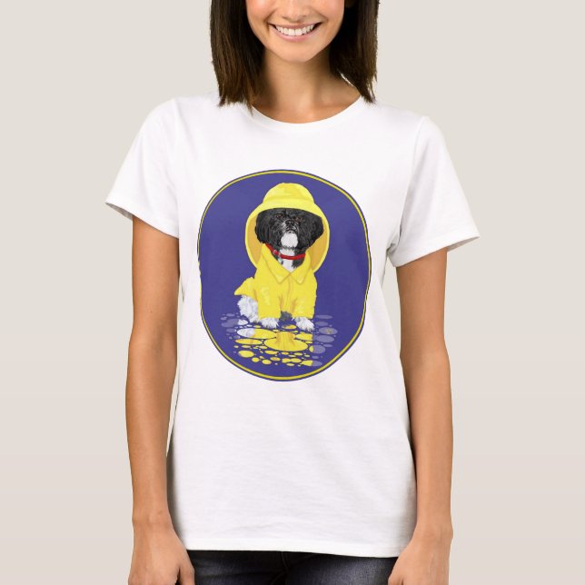 T-shirt Shih Tzu Avril Pluies (Devant)