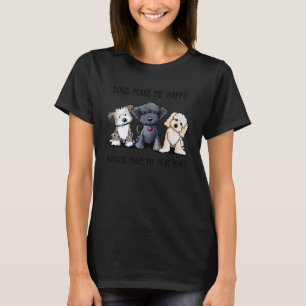 T-SHIRT SHIH TZU CHIENS ME RENDENT HEUREUX HUMAINS DE FAIR