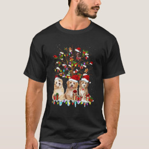 T-shirt Shih Tzu Christmas Tree Père Noël Funny Chien Aman