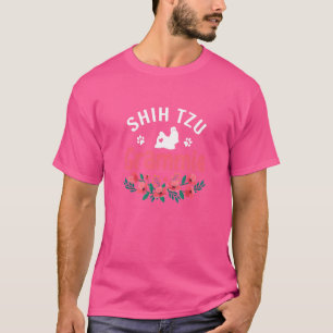 T-shirt Shih Tzu Grammie Femmes Mignonne Propriétaire Chie