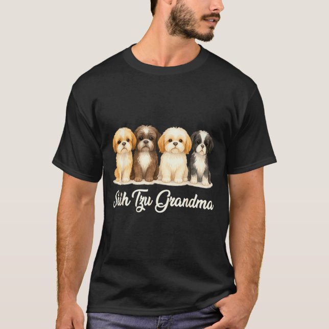 T-shirt Shih Tzu Grandma Cute Dog Lover Gift Funny Women P (Devant)