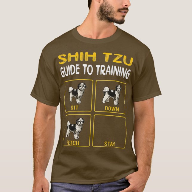 T-shirt Shih Tzu Guide Pour L'Entraînement De L'Obéissance (Devant)