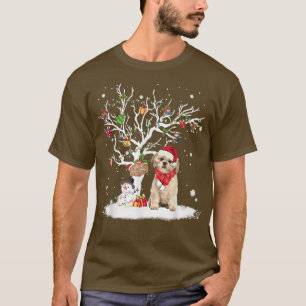 T-shirt Shih Tzu Hiver Neige Arbre Chien Noël Hiver