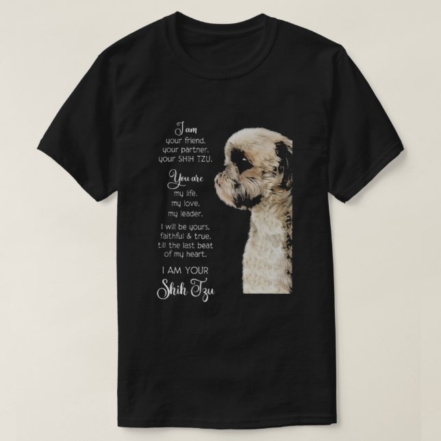 T-shirt Shih Tzu Je suis ton ami (Design devant)