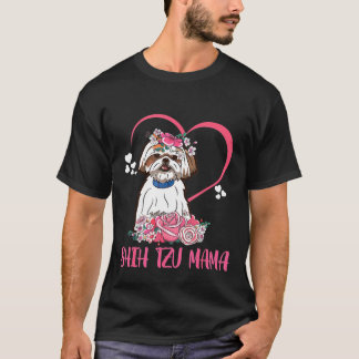 T-shirt Shih Tzu Mama Femmes Filles Maman Mama