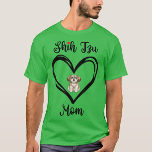T-shirt Shih Tzu Mama I Love My Shih Tzu Maman