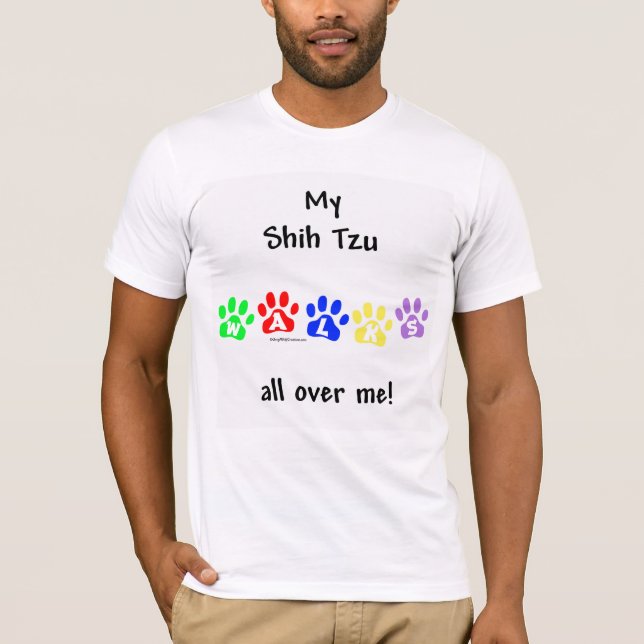 T-shirt Shih Tzu Marche Sur Vous (Devant)