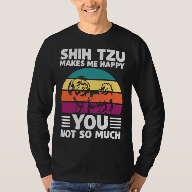 T-shirt Shih Tzu Me Rend Heureux (Devant)