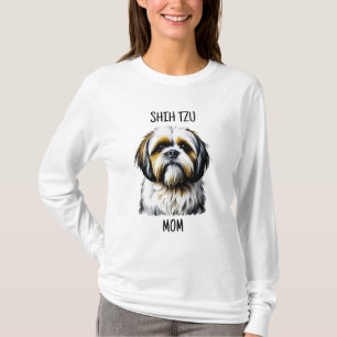 T-shirt Shih Tzu Mom   AMOUREUX DE LES CHIENS