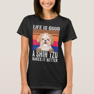 T-shirt Shih Tzu Rend Votre Vie Bonne Vintage