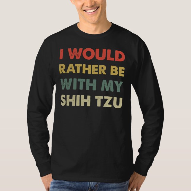T-shirt Shih Tzu Retro (Devant)