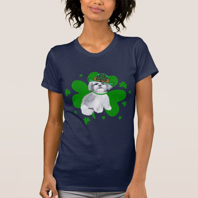 T-shirt Shih Tzu Saint-Patrick (Devant)