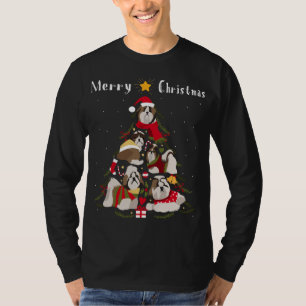 T-shirt Shih Tzu sapin de Noël Amoureux des chiens de Noël