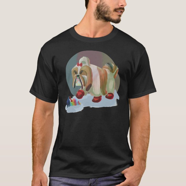 T-shirt Shih Tzu Shaved Ice (Devant)