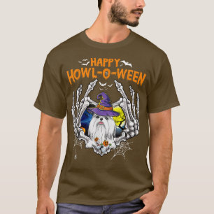 T-shirt Shih Tzu Skeleton Heart Happy HowlOWeen Costume
