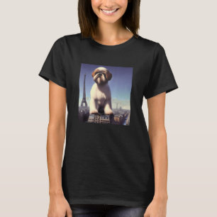 T-shirt Shih Tzu Tour Eiffel France Paris Hommes Chien