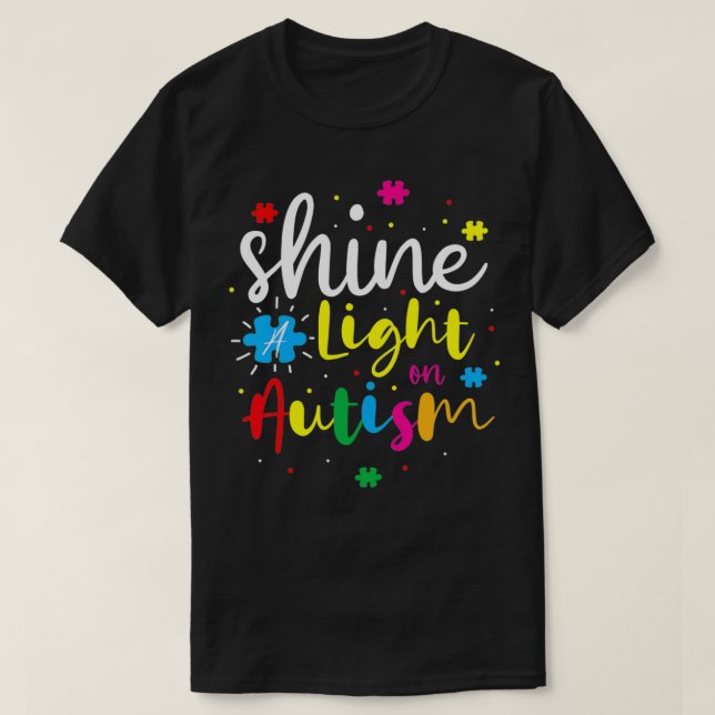 T-shirt Shine A Light On Autism  (Design devant)