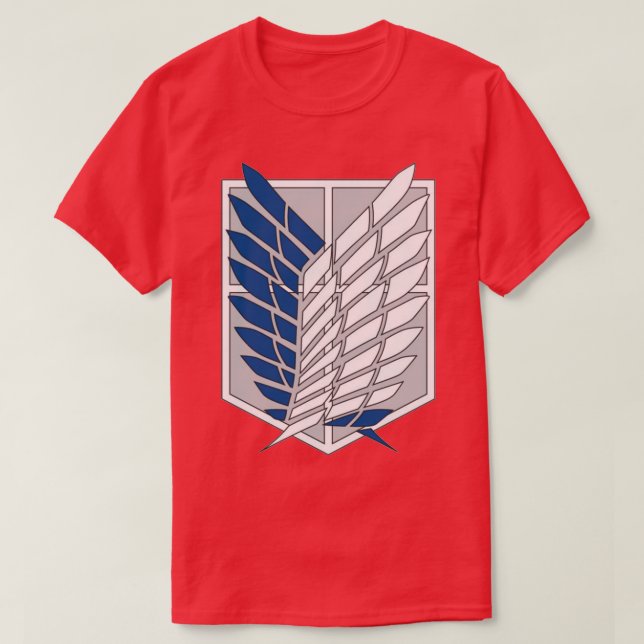 T-shirt Shingeki no kyojin Ailes de la liberté Redbulble (Design devant)