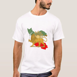 T-shirt Shir o Khorshid - Lion et Soleil - Perse Iran Drap