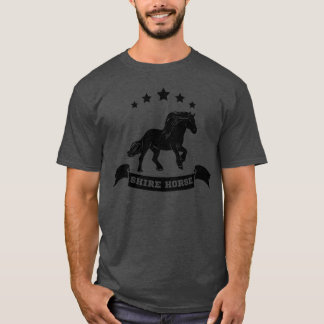 T-shirt Shire cheval silhouette cadeau équestre cavalier c