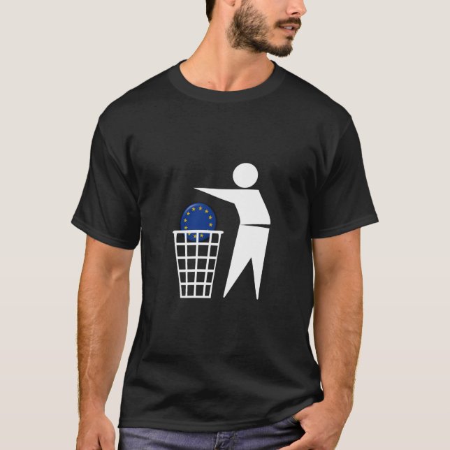 T-shirt Shirt : Anti+ UE protestation 2c - (Devant)