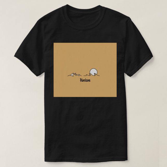 T-shirt shirt design minimalistic waves mountain  (Design devant)