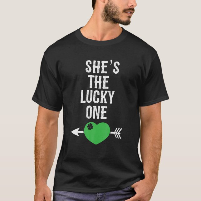 T-shirt Shirt Le Chanceux Un Design Romantique St patrick (Devant)