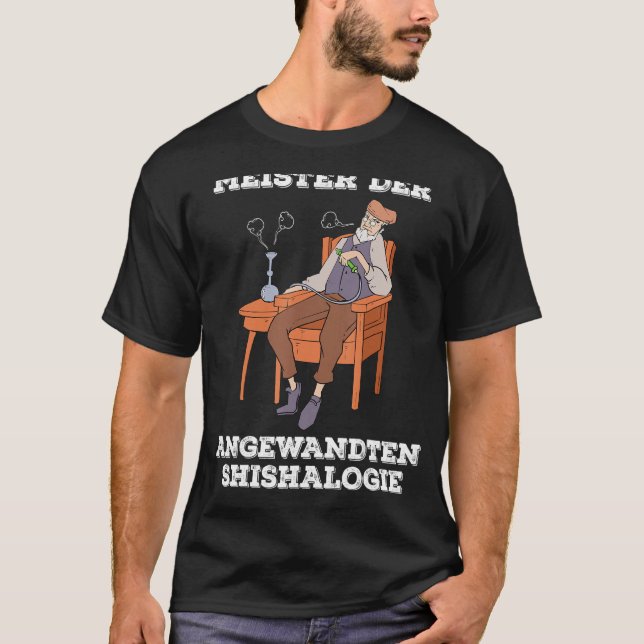 T-shirt Shisha Hookah Professeure Dit Fumer Les Tuyaux D'E (Devant)