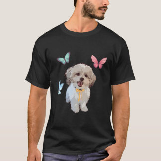 T-shirt Shitzu Aux Papillons