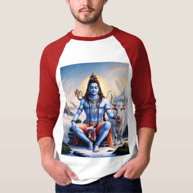 T-shirt Shiv Lord Homme - Design hindou spirituel (Devant)