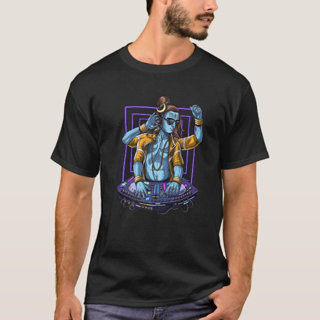 T-shirt Shiva Psychedelic DJ Psytrance Techno Music EDM Fe (Devant)